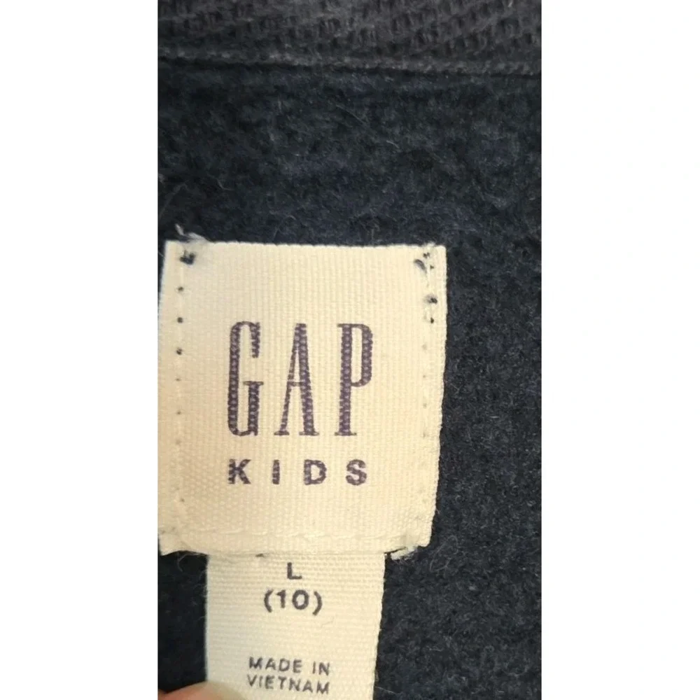 Gap Girl's 10 Jacket Navy Pink Zip Up Hoodie Logo